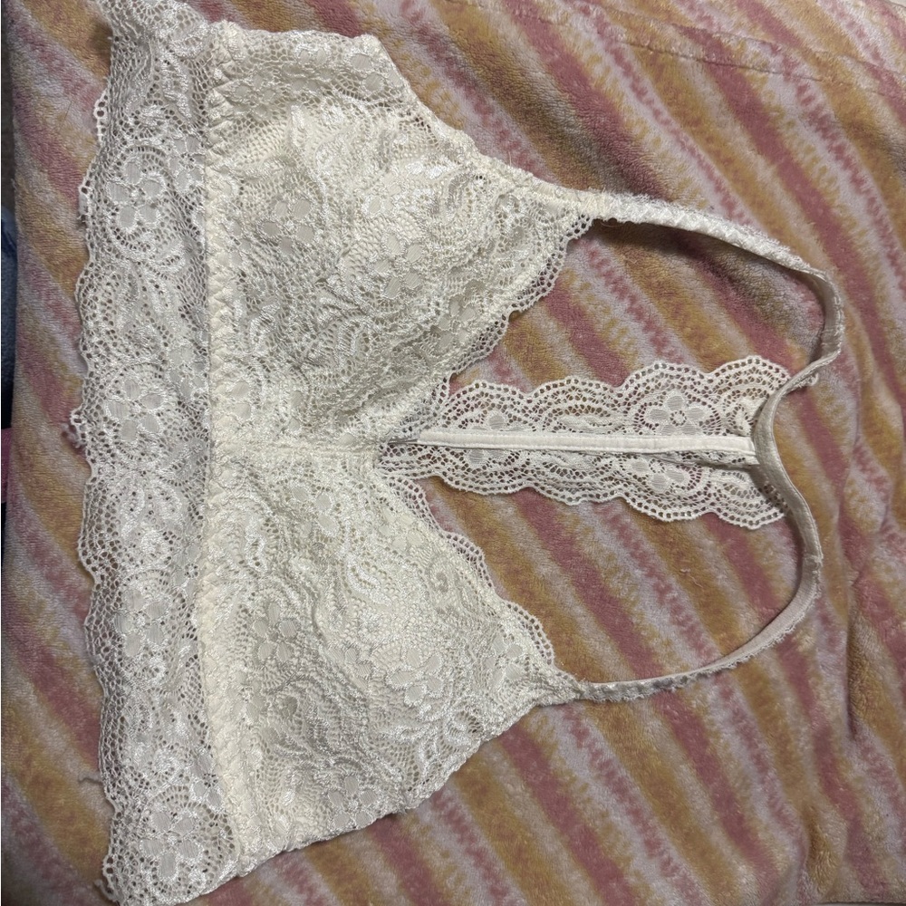 Maurices Ivory Lace Racerback Bralette